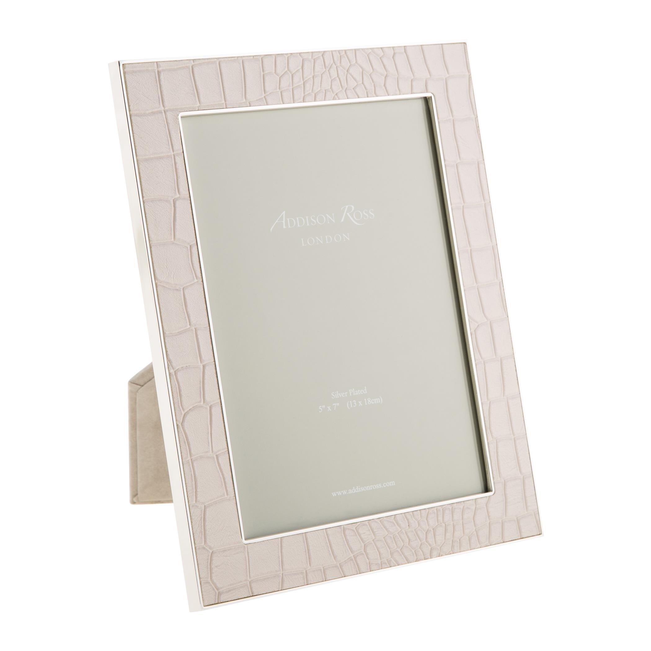 Addison Ross  Addisonross Faux Croc Photo Frame Cream - 4x6in