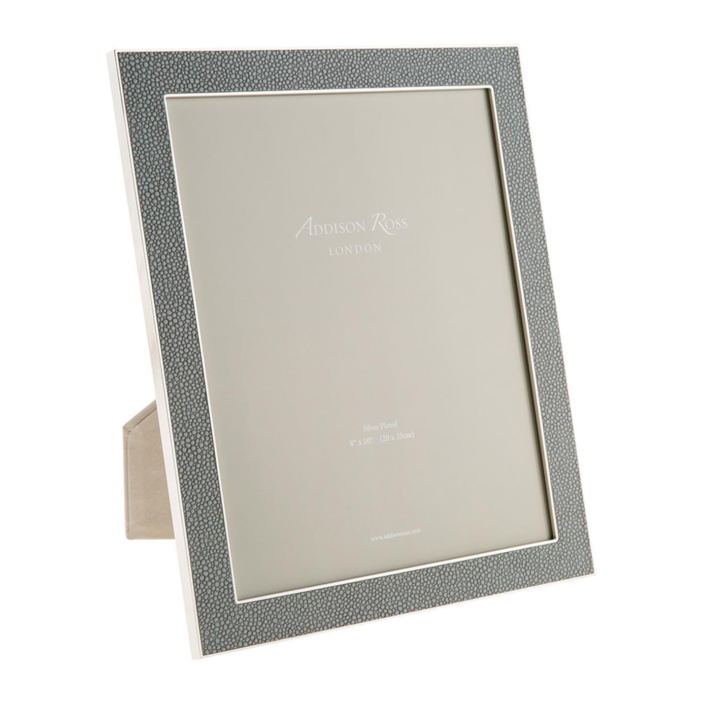 Addison Ross  Addisonross Grey Faux Shagreen Photo Frame - Silver - 8x10in
