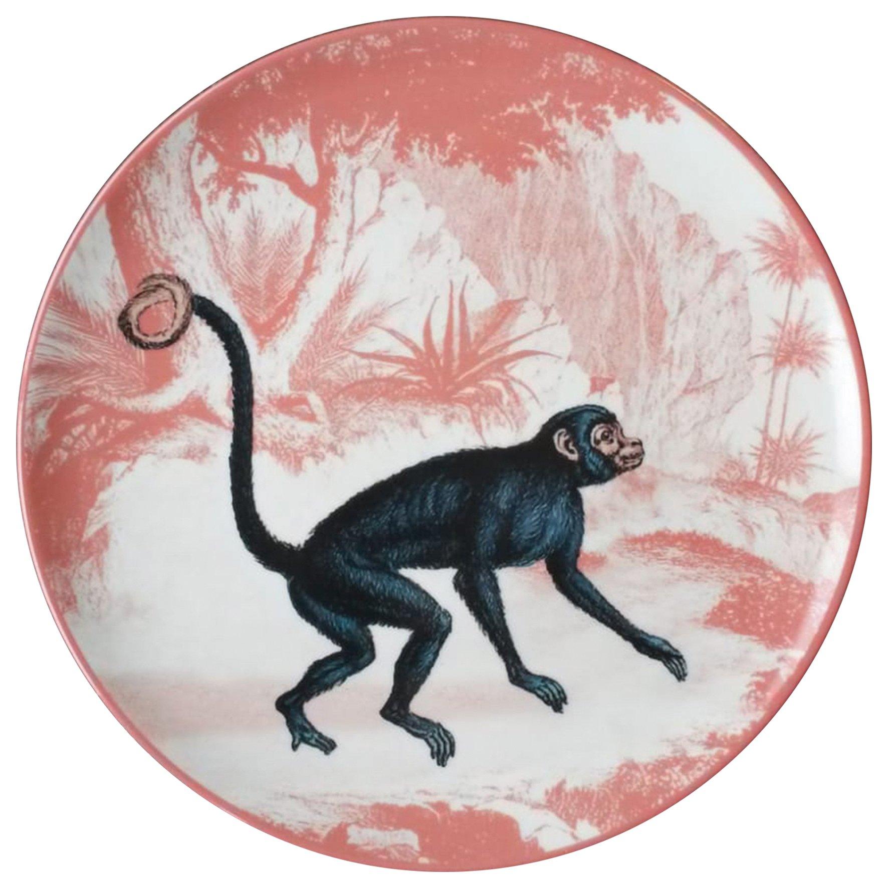 Monkey - Les Ottomans - LesOttomans La Menagerie Porcelain Plate - Monkey