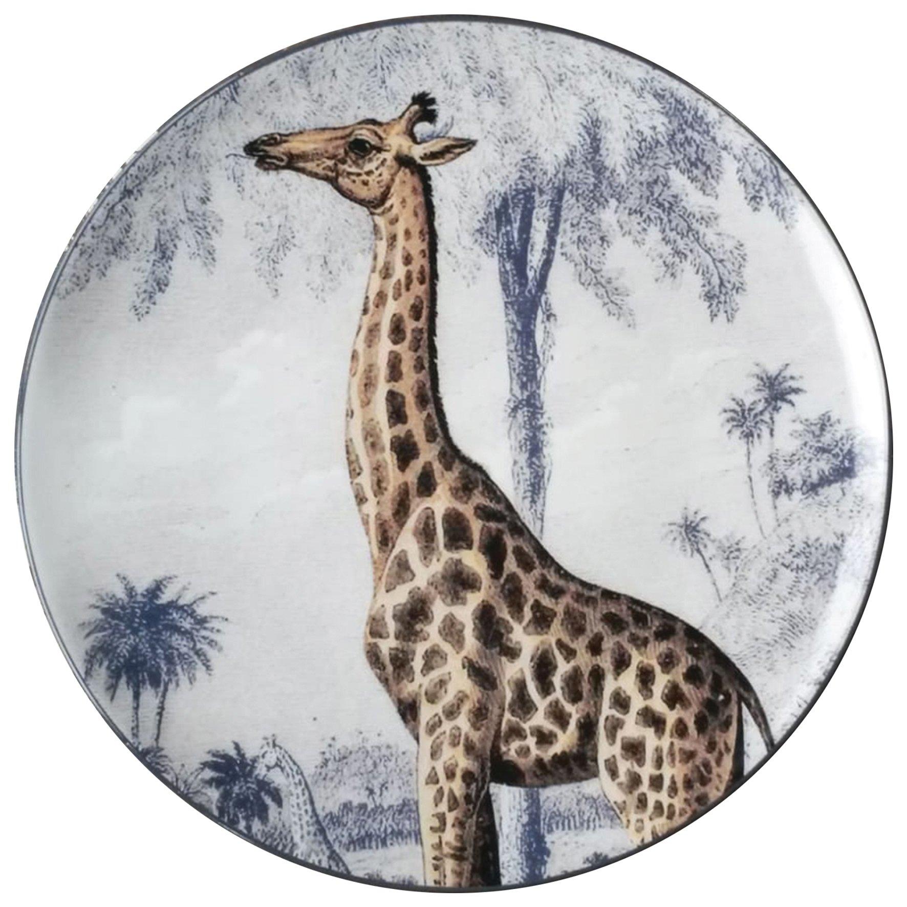 Giraffe - Les Ottomans - LesOttomans La Menagerie Porcelain Plate - Giraffe