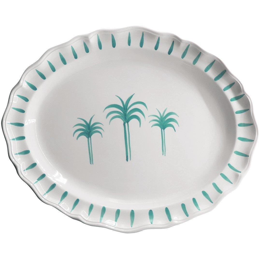 Turquoise - Les Ottomans - Palms Serving Plate