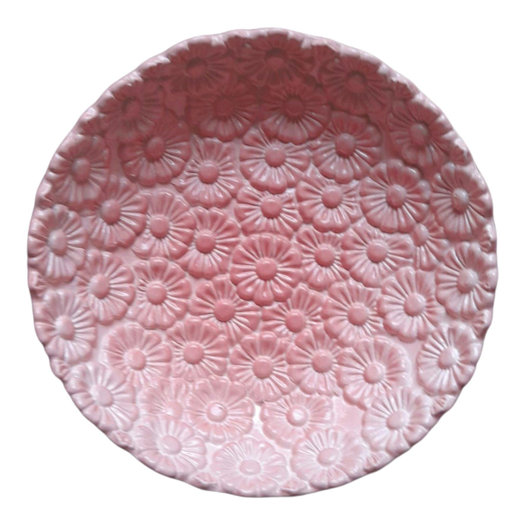 Les Ottomans Hand Painted Ceramic Daisies Salad Plates