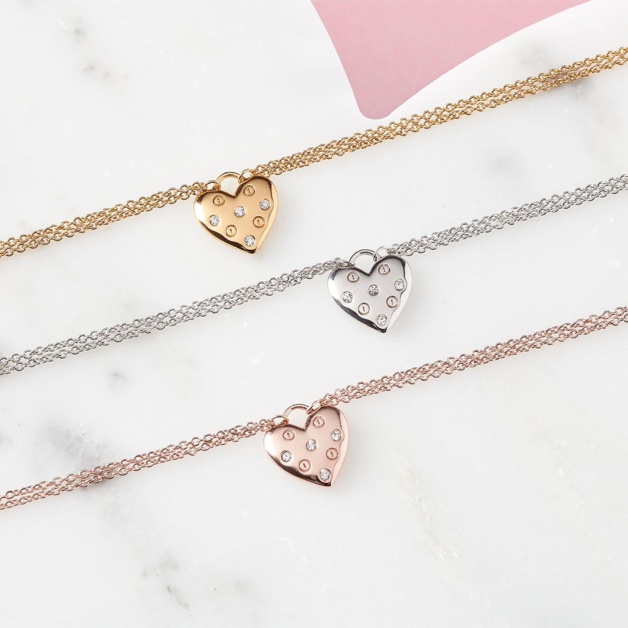 Gld - Olivia Burton - Heart Stud Plated Stainless Steel Bracelet - 3