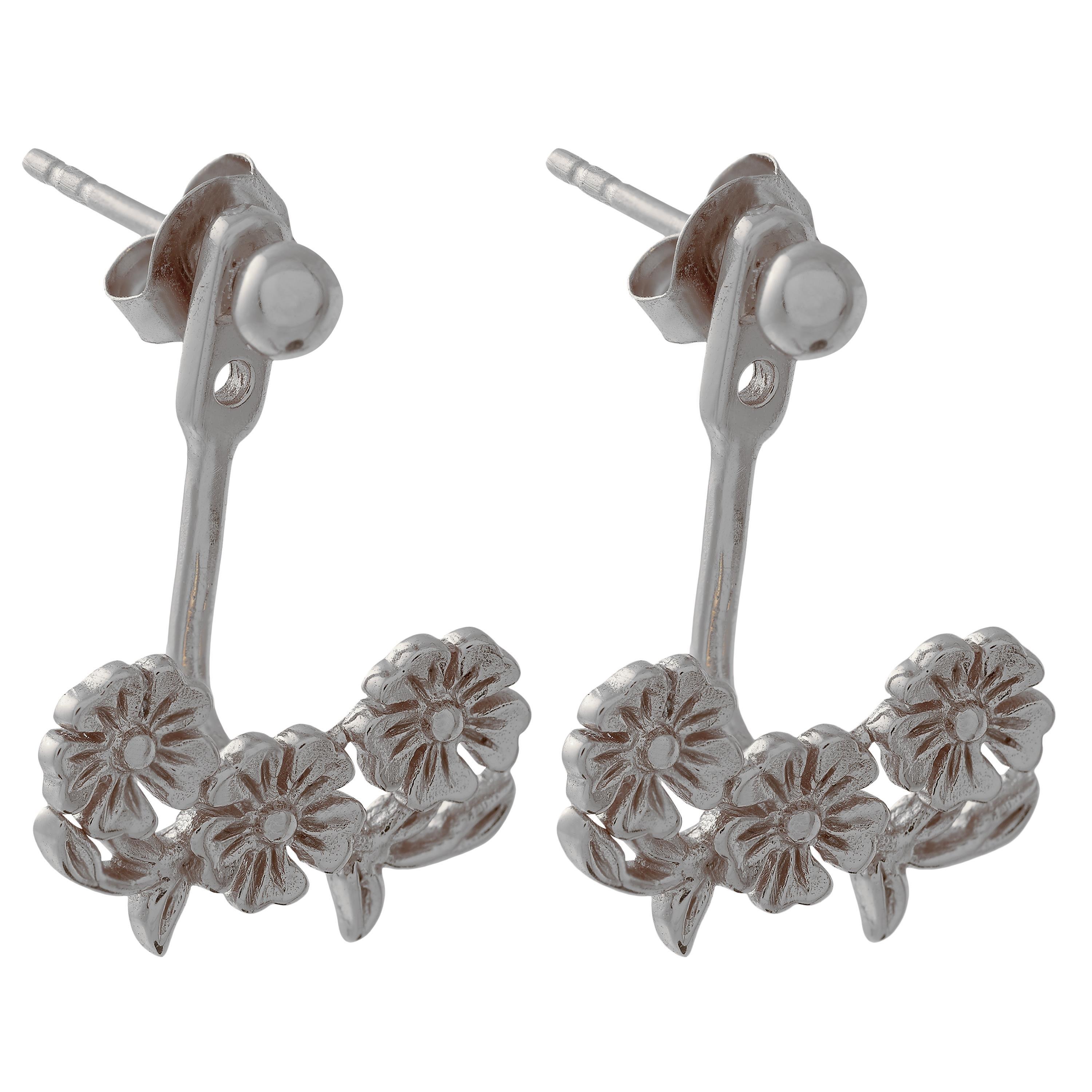 Slvr - Olivia Burton - Lace Detail Jackets Sterling Silver Earrings - 1