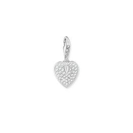 Thomas Sabo Zirconia Pave Heart Charm Sterling Silver Pendant