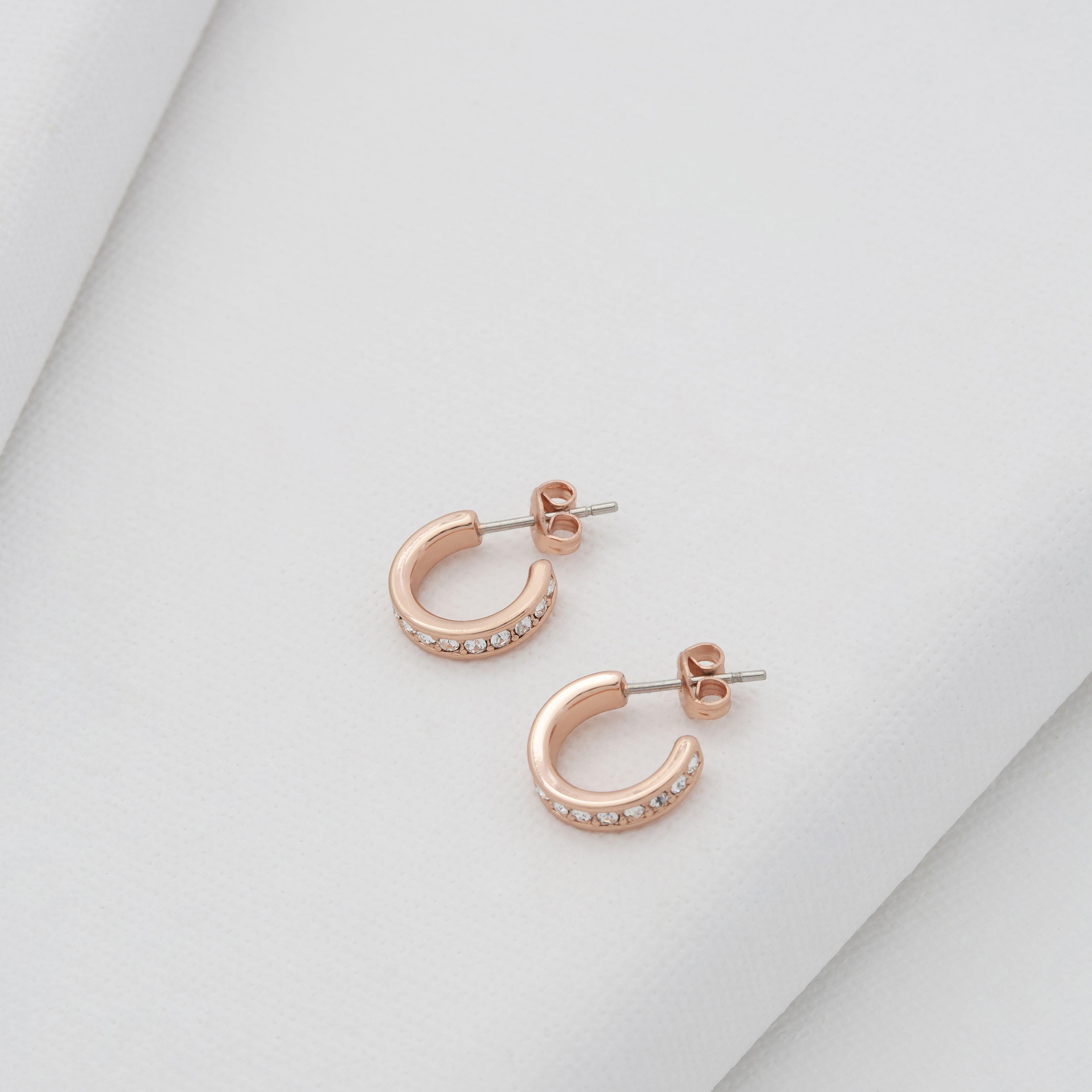 Rs - Ted Baker - Seenita Small Crystal Hoop Earrings - 5