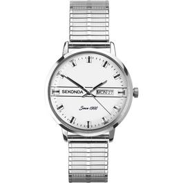 Sekonda 1974 38mm Silver Watch Round Case Silver Dial