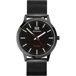 Sekonda Nordic 40mm Black Watch Round Case Black Dial