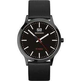 Sekonda Nordic 40mm Black Watch Round Case Black Dial