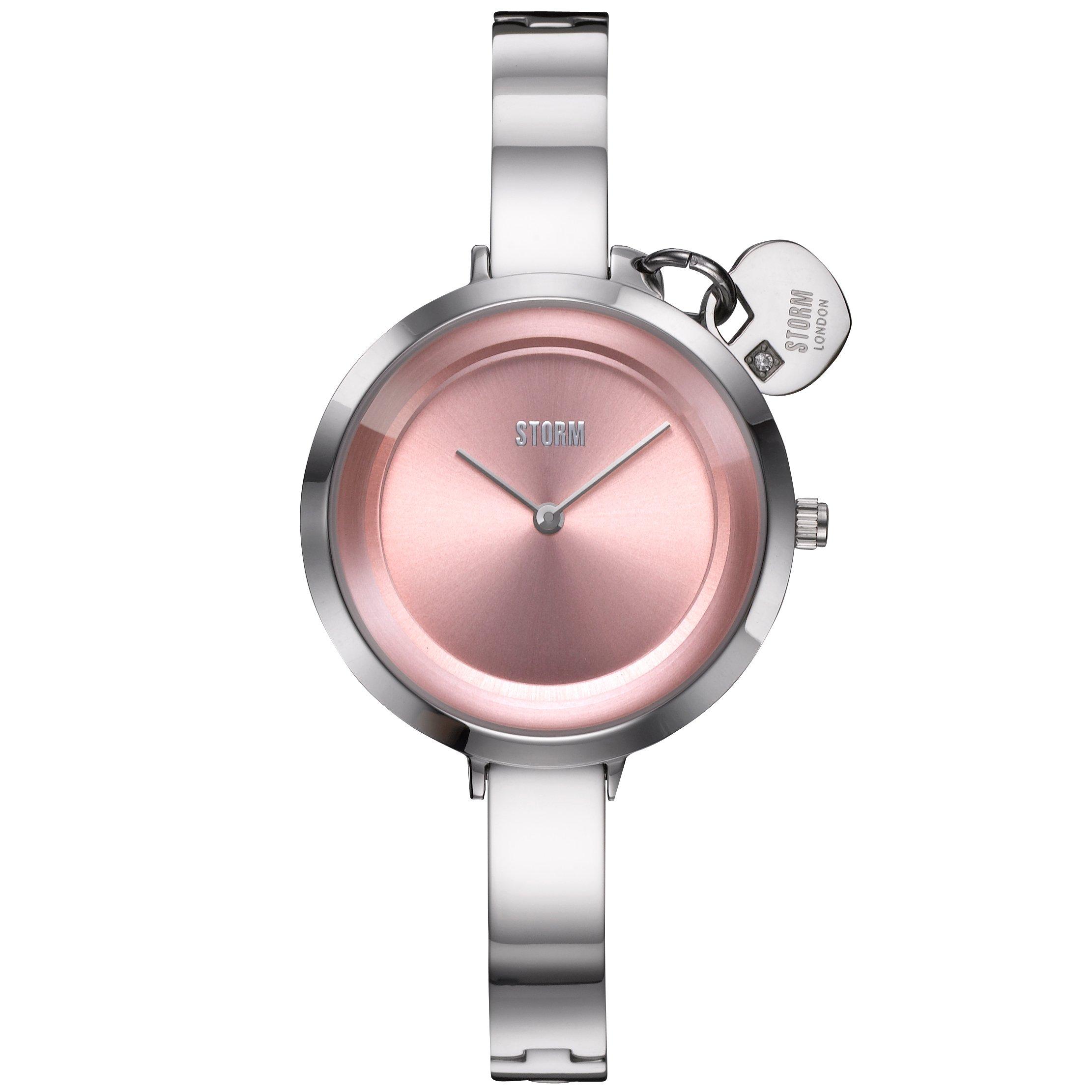 Slvr - Storm - Mera Silver Impatiens Pink Stainless Steel Watch - 1