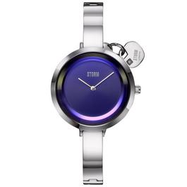 Storm Mera Siver Lazer Blue Stainless Steel Quartz Watch