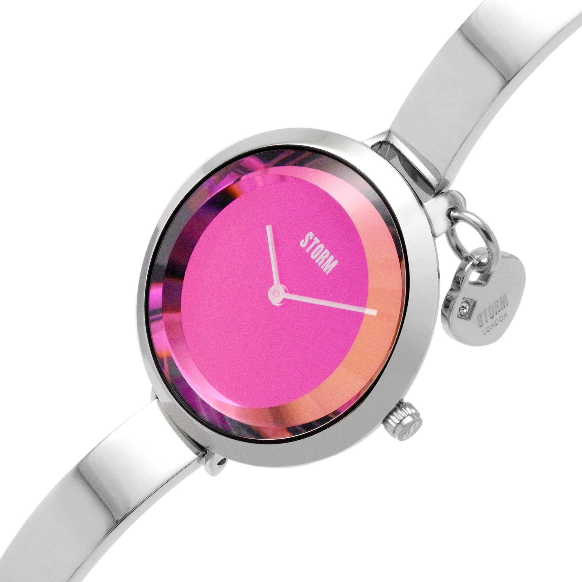 Slvr - Storm - Mera Silver Lazer Purple Stainless Steel Watch - 2