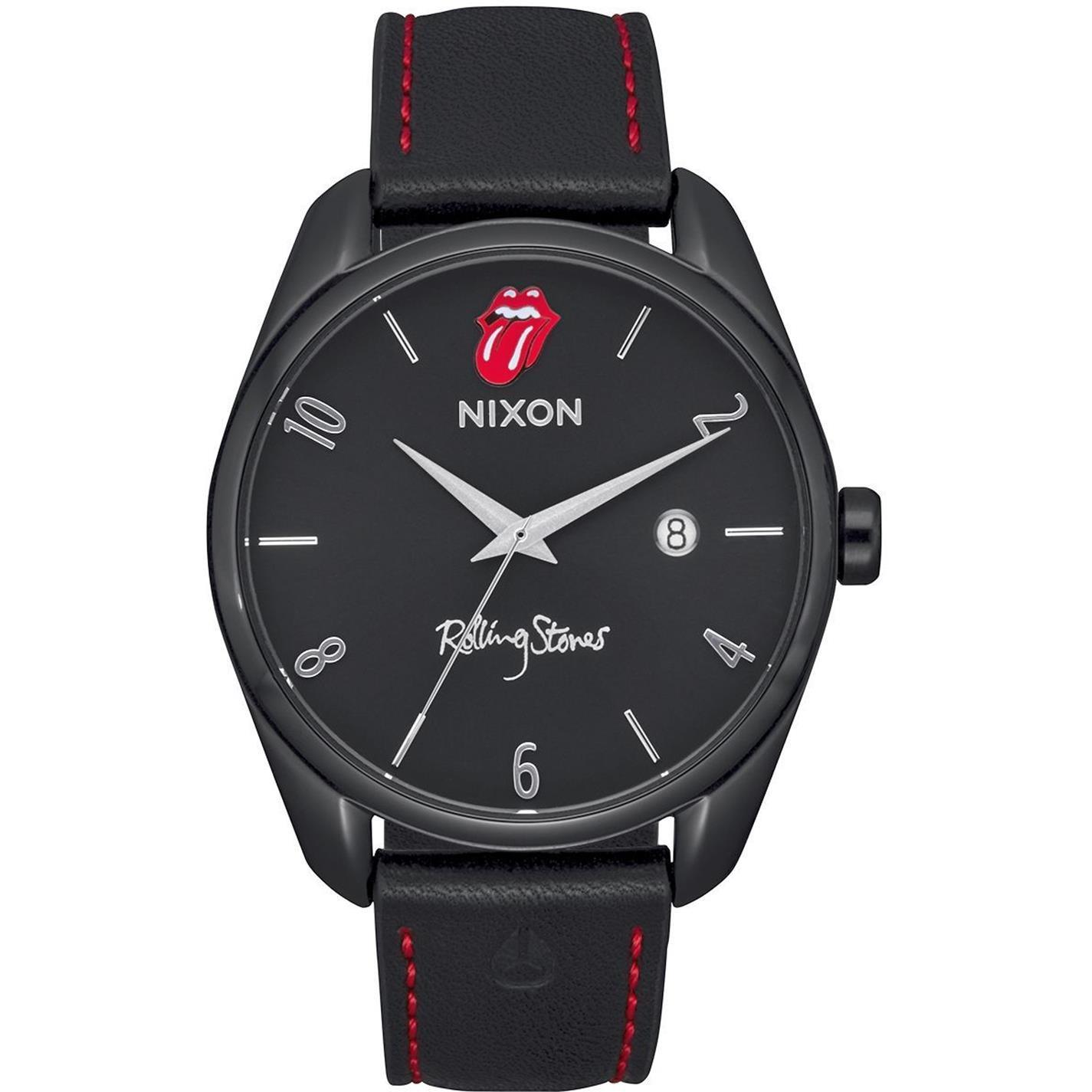 Nixon Men's Analogue Leather Quartz Watch - Blck