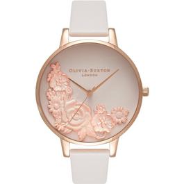 Olivia Burton Pink Dials Stainless Steel Fashion Analogue Quartz Watch