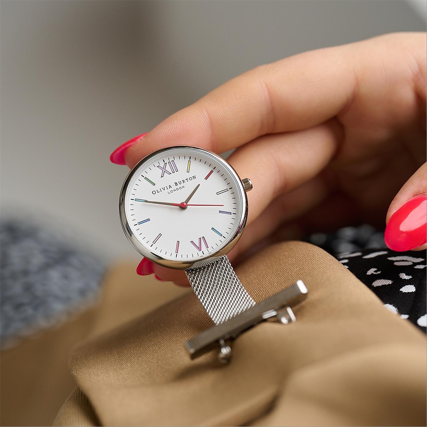 Slvr - Olivia Burton - Stainless Steel Fashion Analogue Quartz Watch - 2