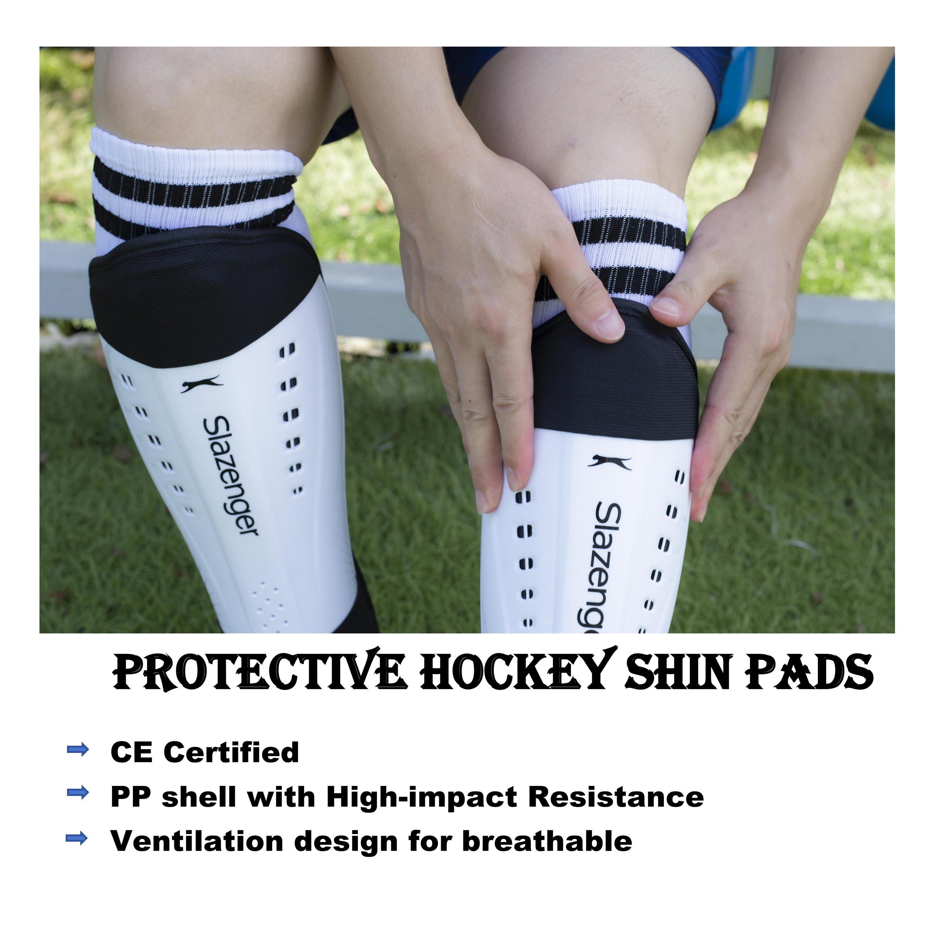 Bijelo/Crno - Slazenger - Hockey Shin Pads - 4
