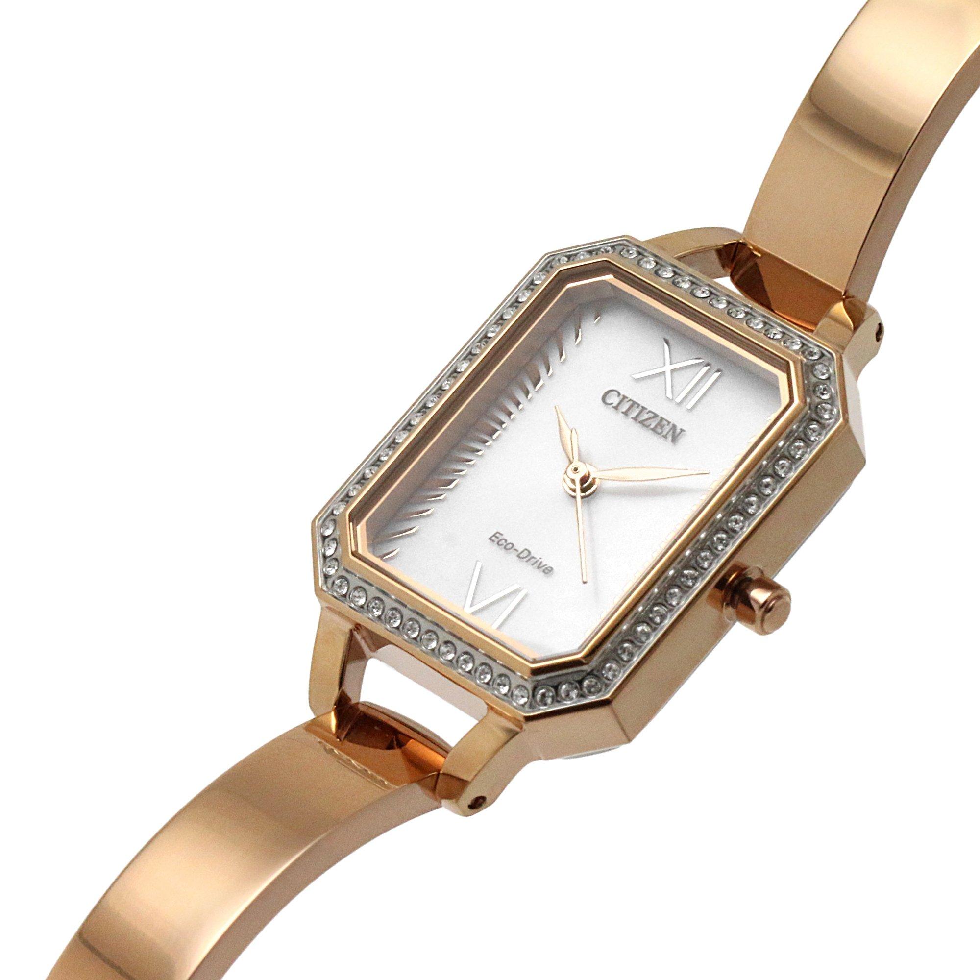 Rs Gld - Citizen - Eco-Drive Crystal Case Stainless Steel Classic Watch - 5