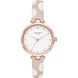 Kate Spade New York Metro Three Hand Leather Watch