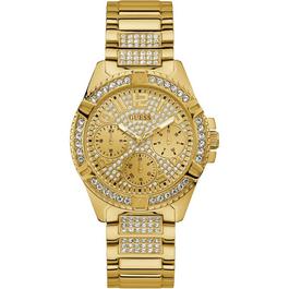 guess they Montre analogique à quartz de mode en acier inoxydable Lady Frontier