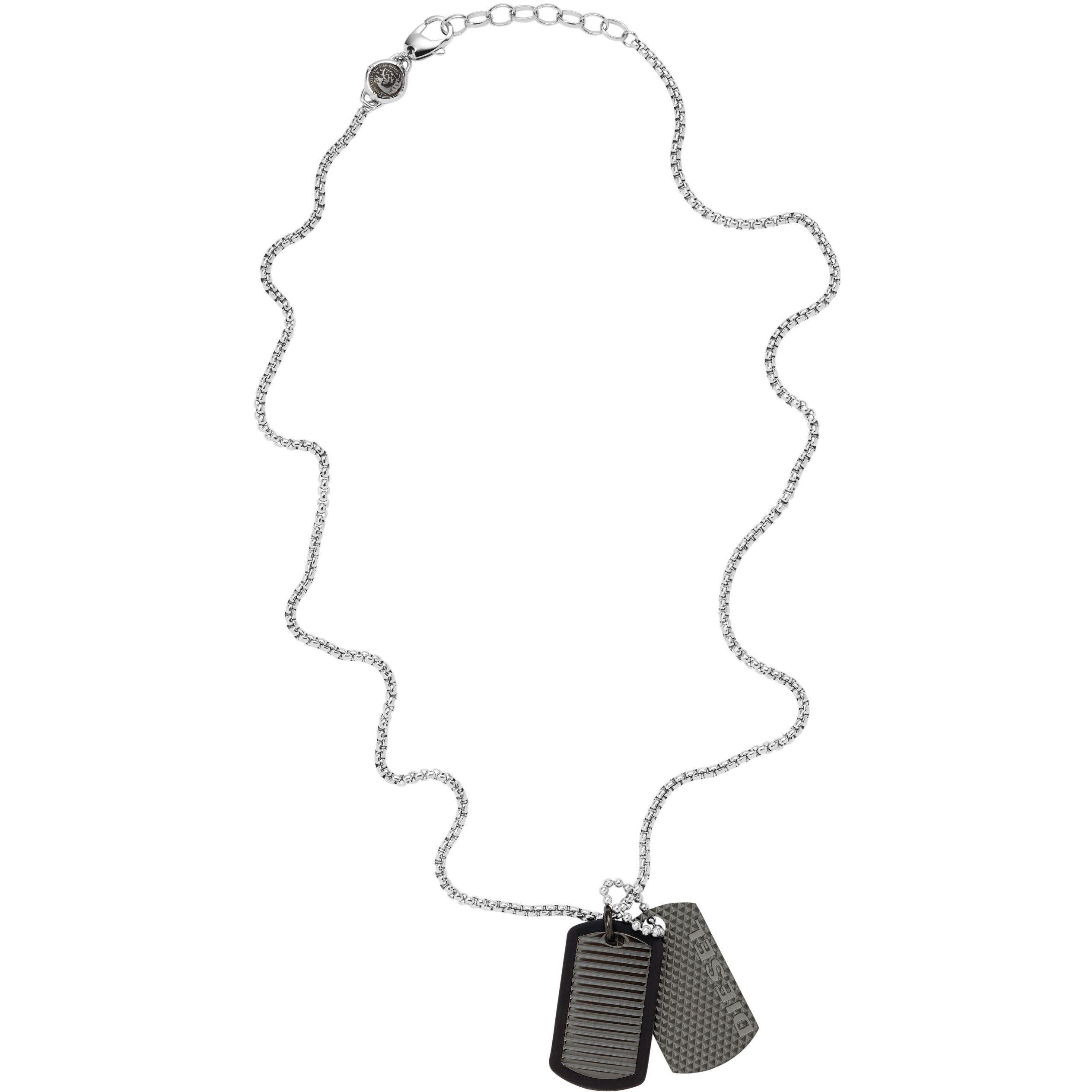 Slvr - Diesel - Double Dogtags Stainless Steel Necklace - 3