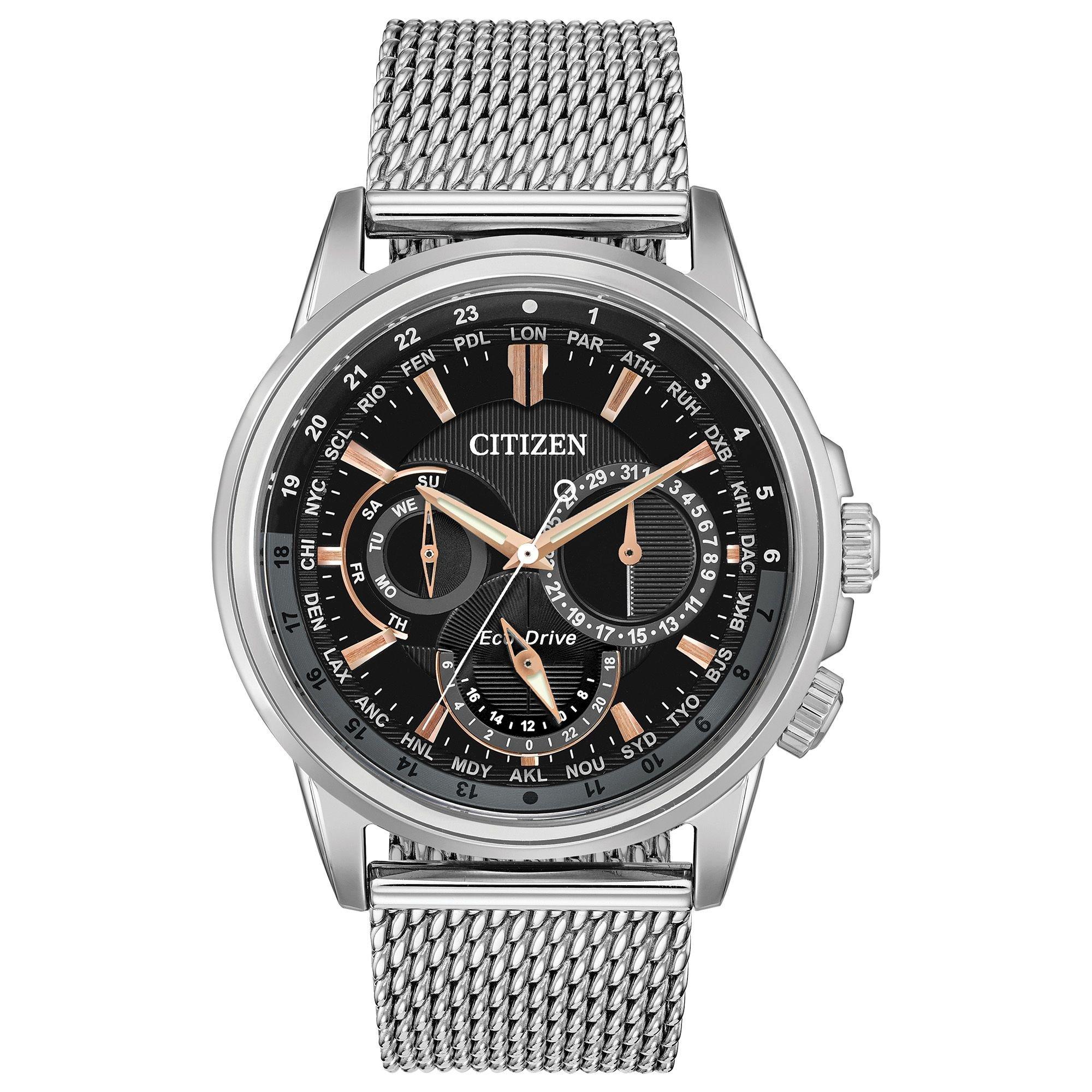 Slvr - Citizen - Gents Sport Stainless Steel Classic Eco-Drive Watch - 1