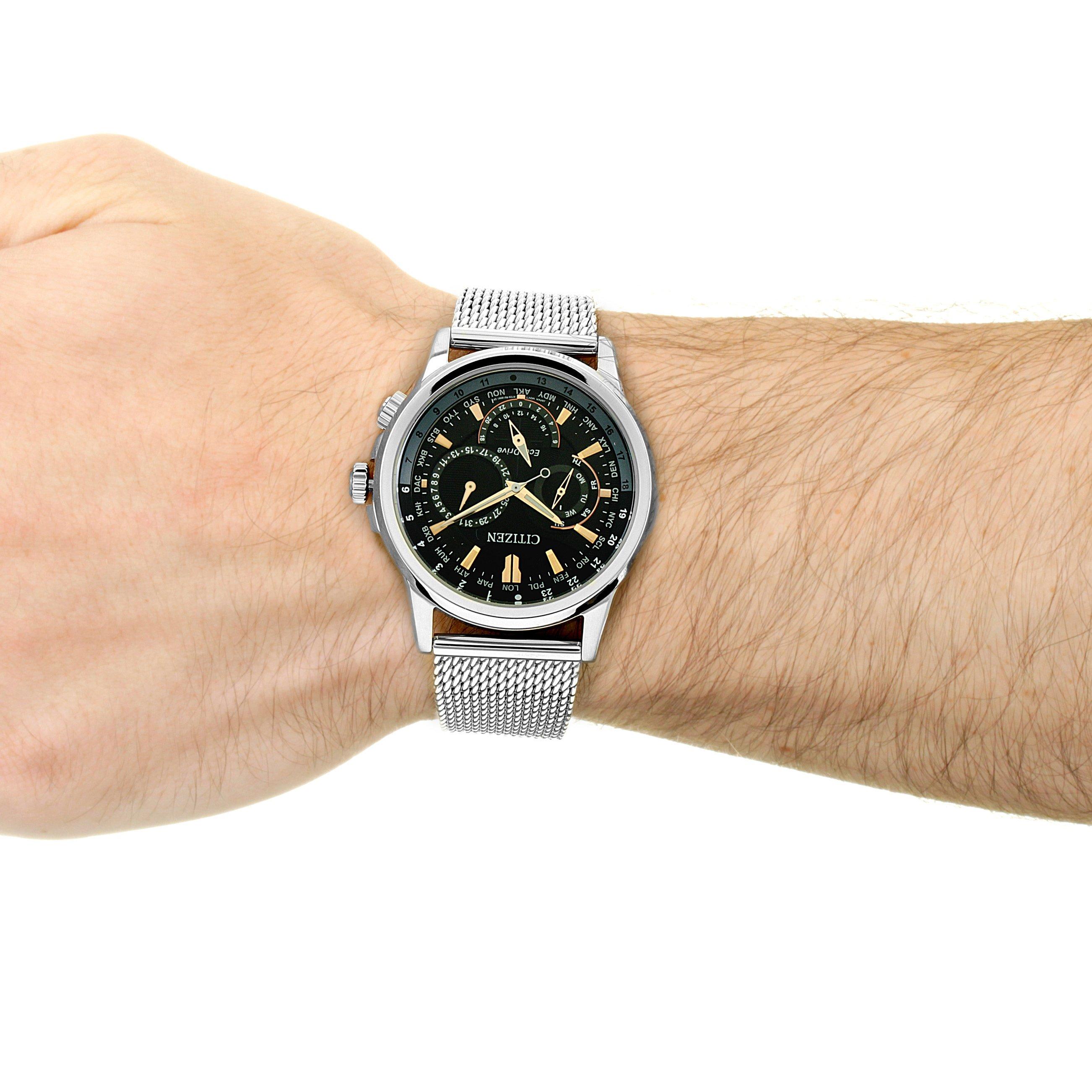 Slvr - Citizen - Gents Sport Stainless Steel Classic Eco-Drive Watch - 2