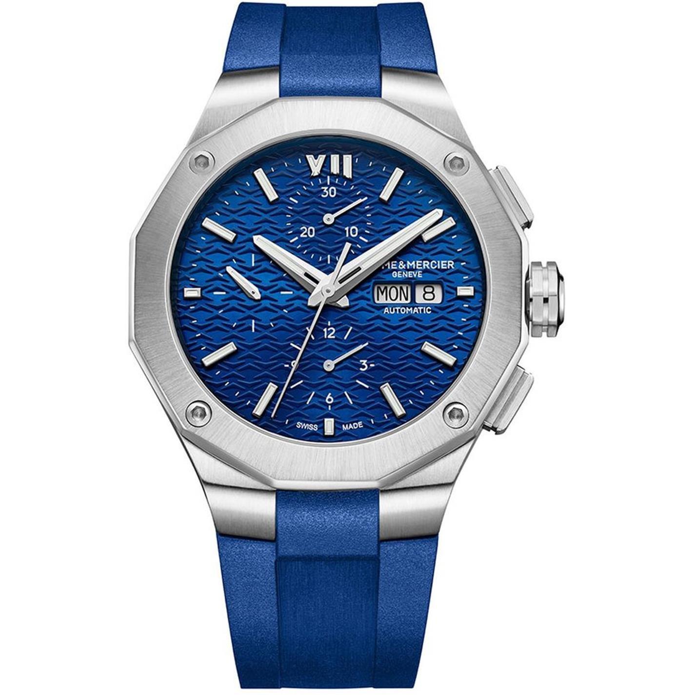 Blue - Baume and Mercier - Men's Riviera Chronograph Analogue Quartz Watch - 1