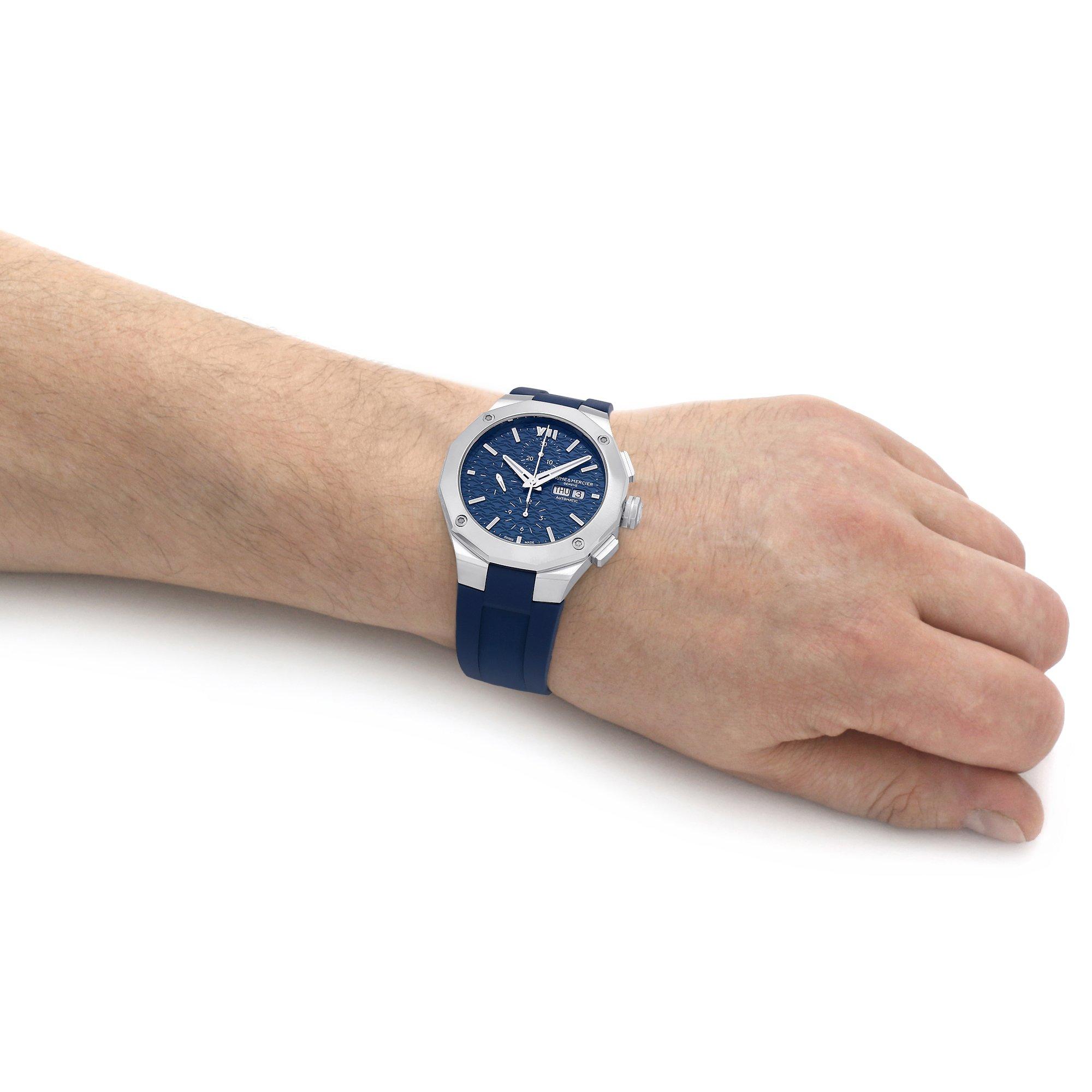 Blue - Baume and Mercier - Men's Riviera Chronograph Analogue Quartz Watch - 3