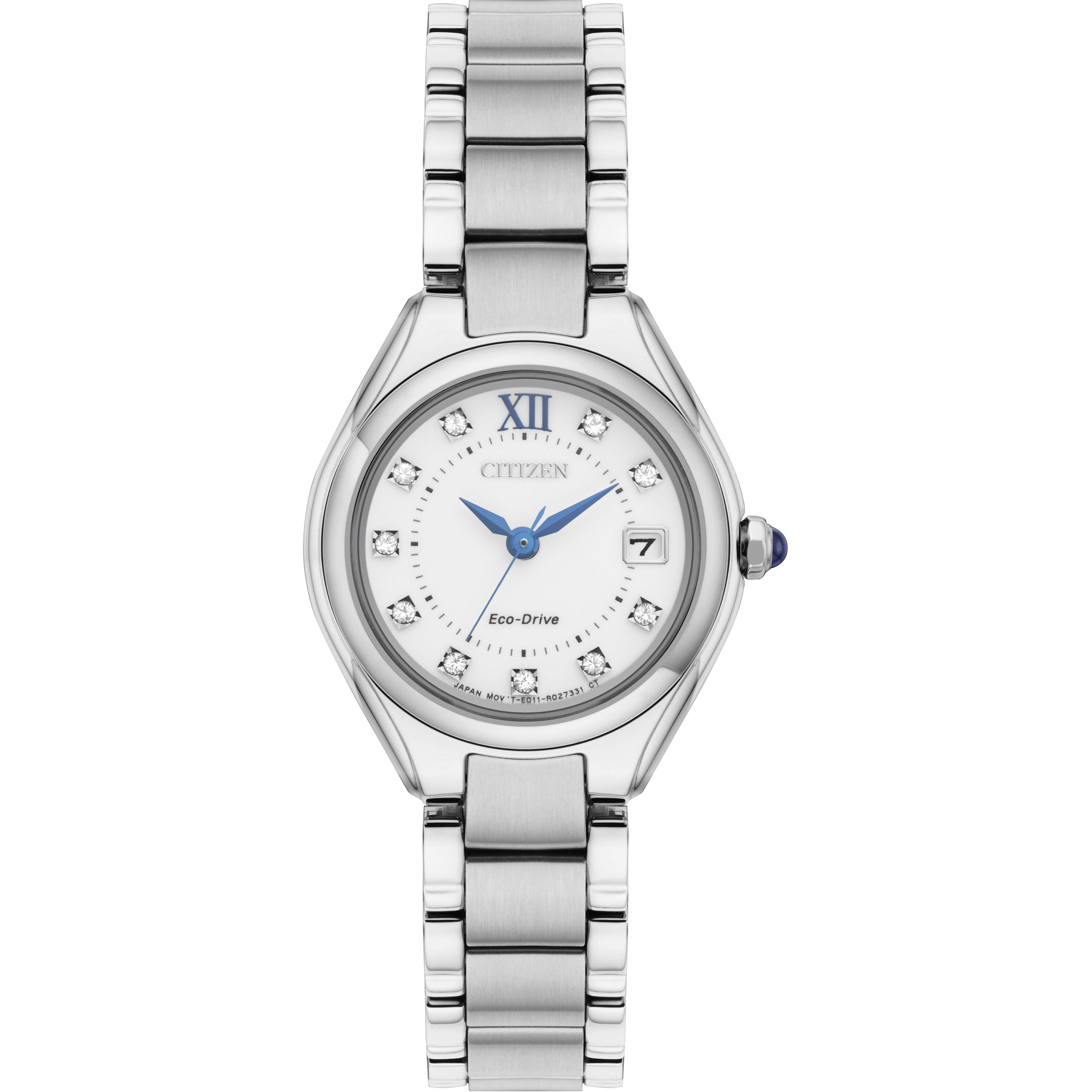 Slvr - Citizen - Silhouette Crystal Stainless Steel Classic Watch - 1