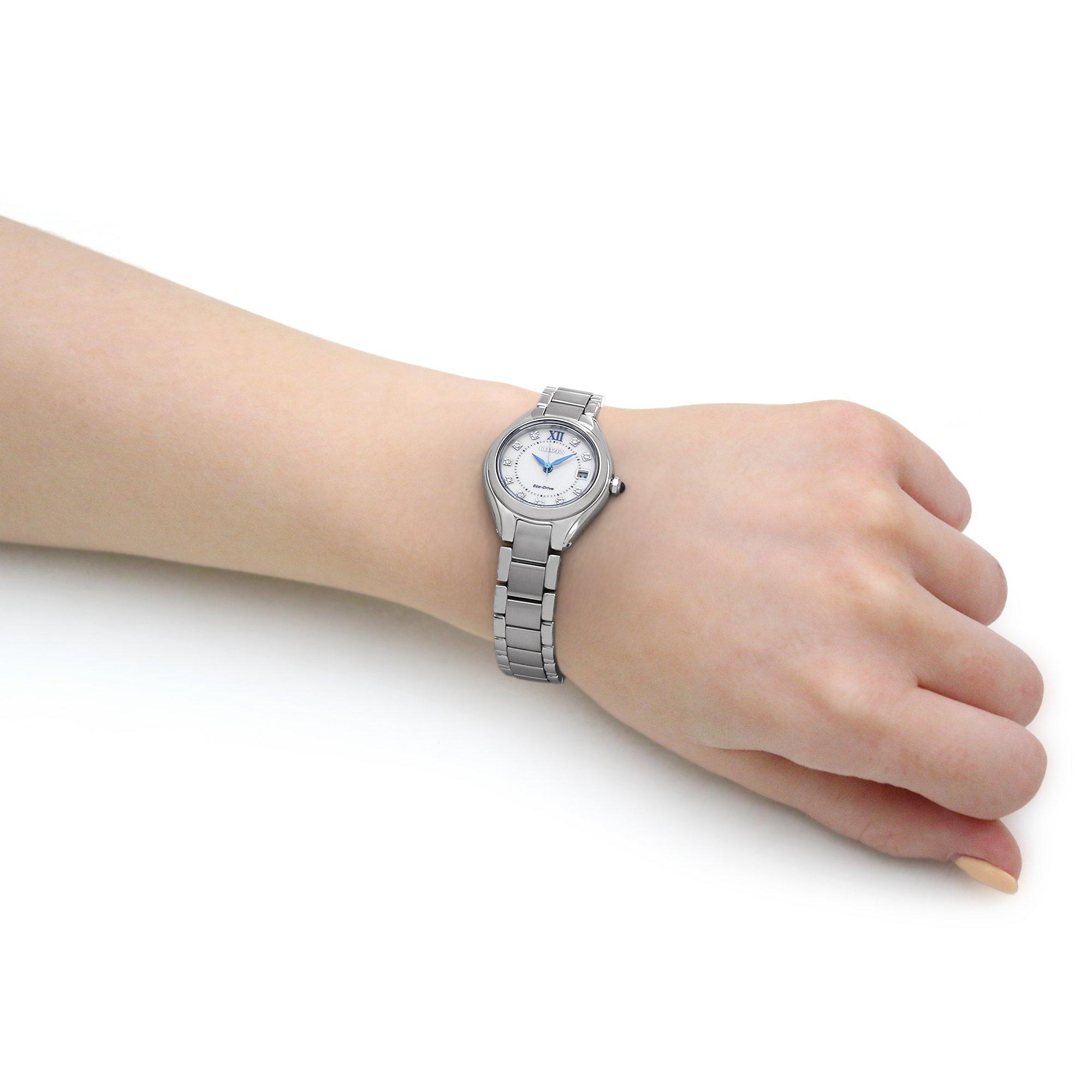 Slvr - Citizen - Silhouette Crystal Stainless Steel Classic Watch - 6