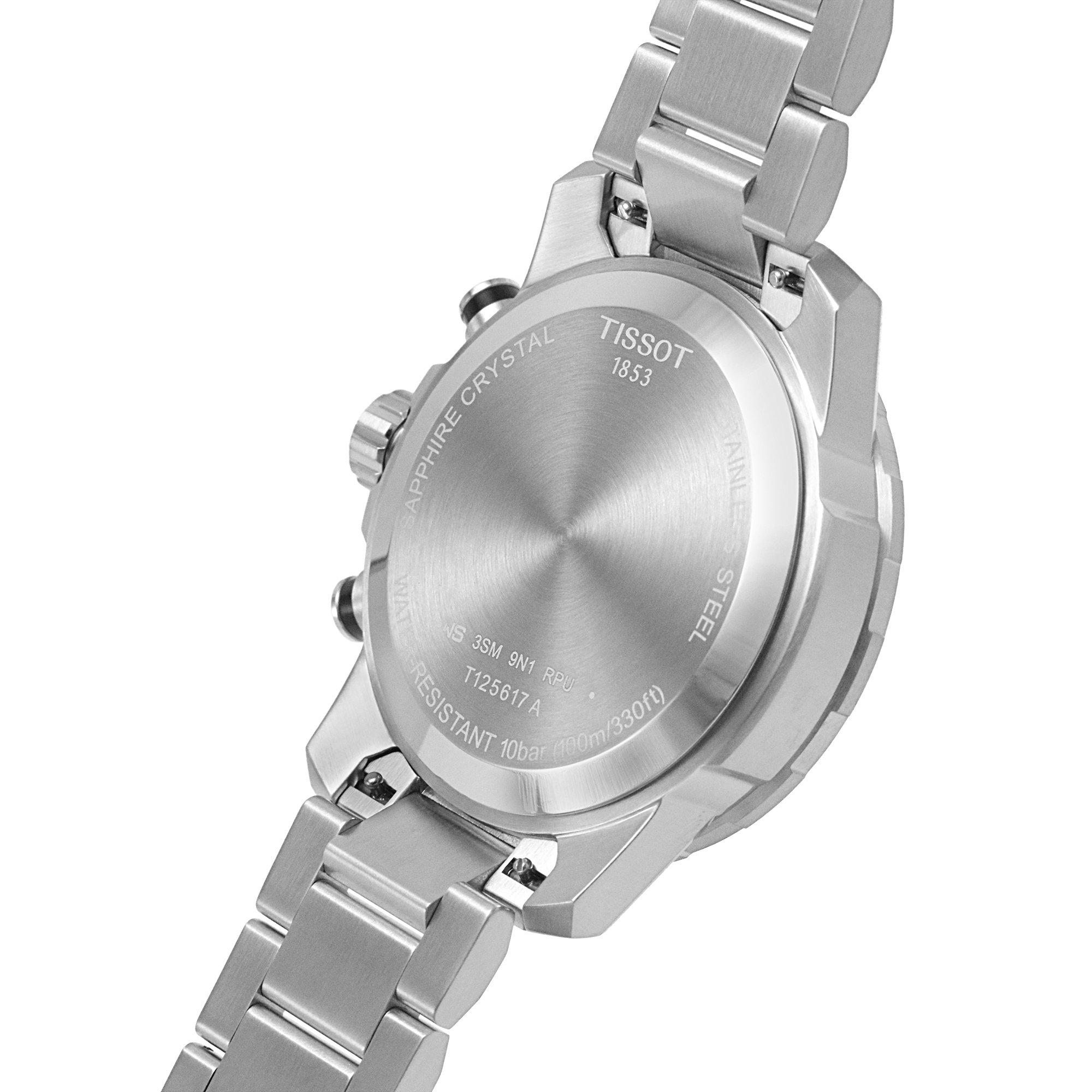 Black/Steel - Tissot - Men's Supersport Chrono Analogue Quartz Watch - 8