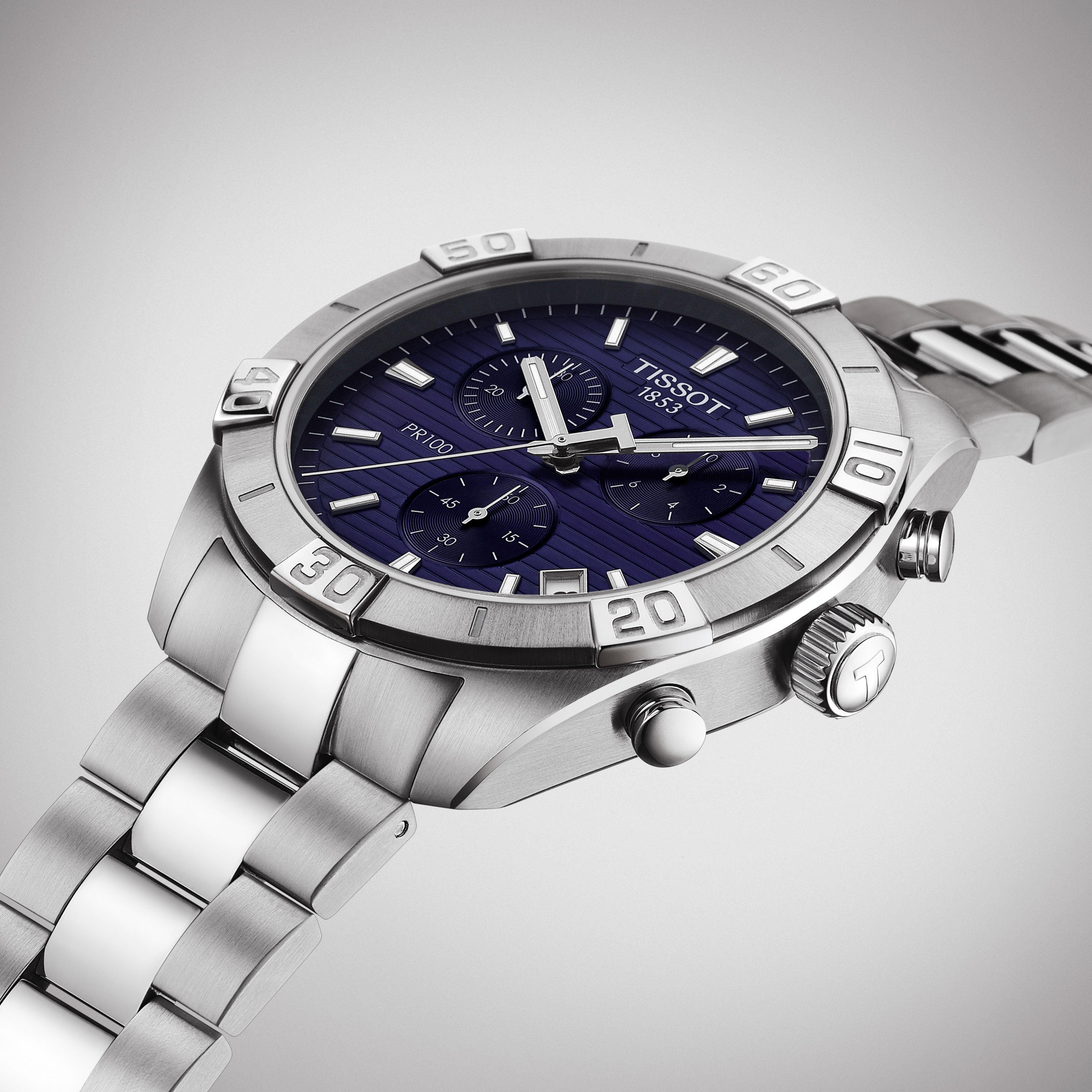 Blue/Steel - Tissot - Pr 100 Sport Watch - 3