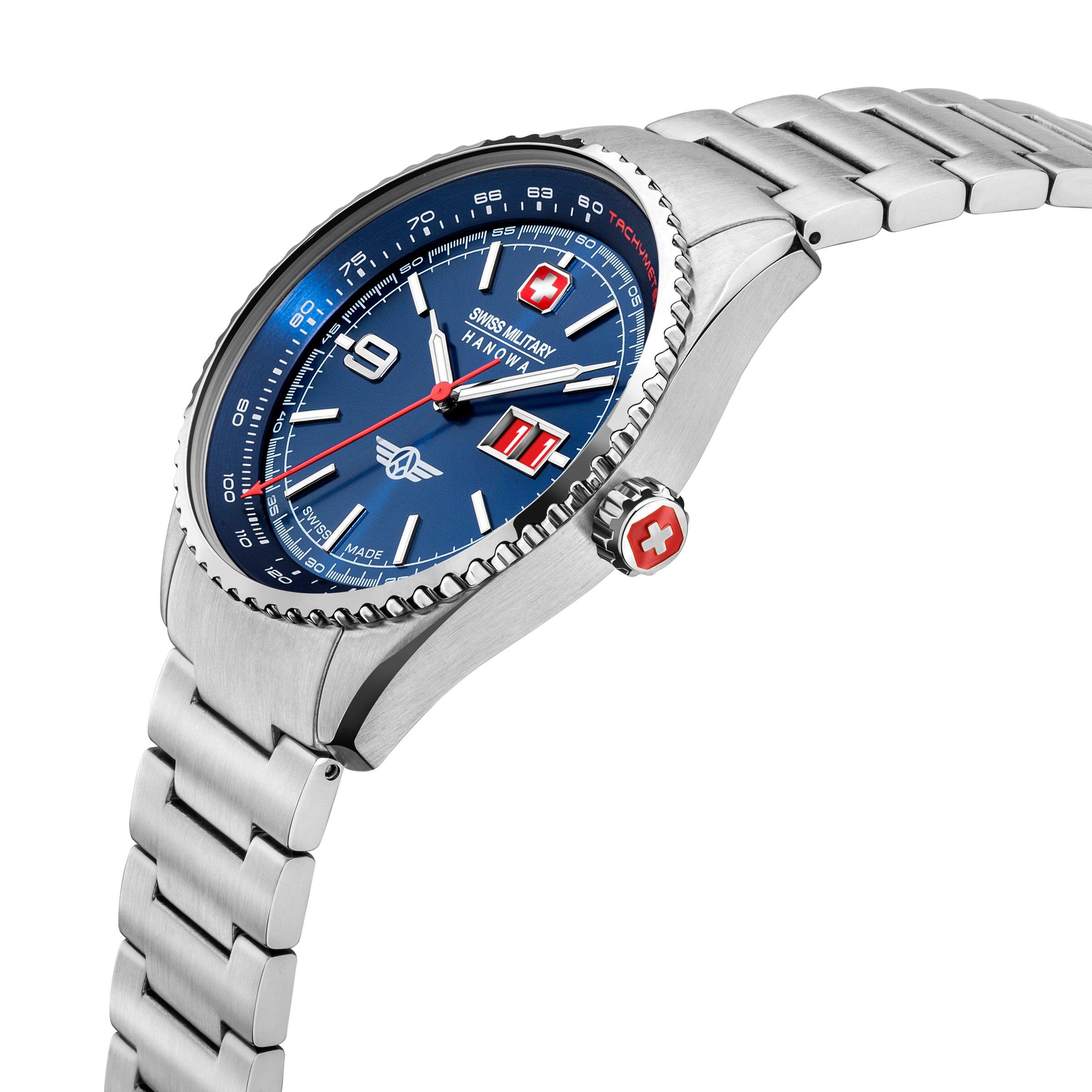 Slvr - Swiss Military Hanowa - Stainless Steel Sports Analogue Quartz Watch - 2