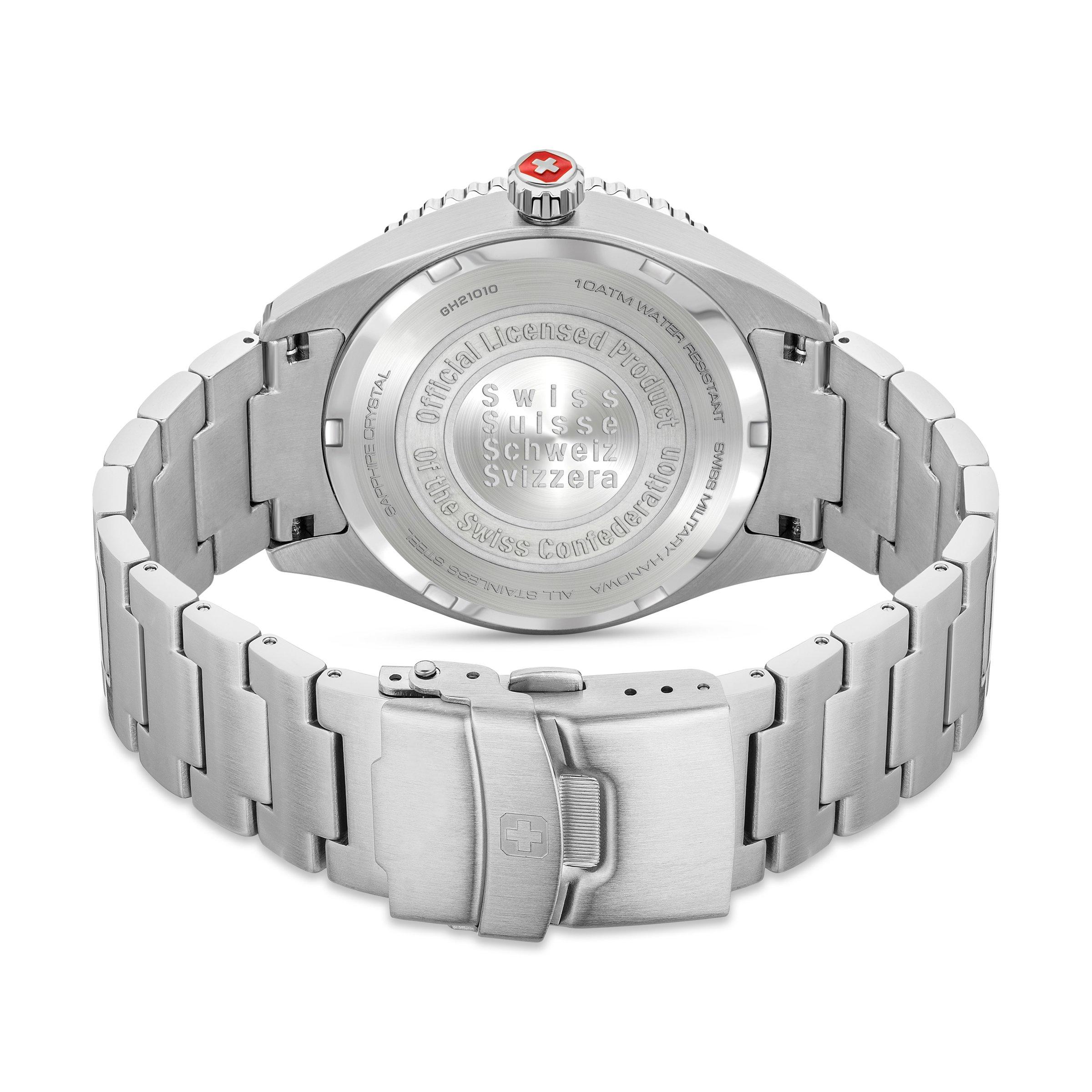 Slvr - Swiss Military Hanowa - Stainless Steel Sports Analogue Quartz Watch - 3