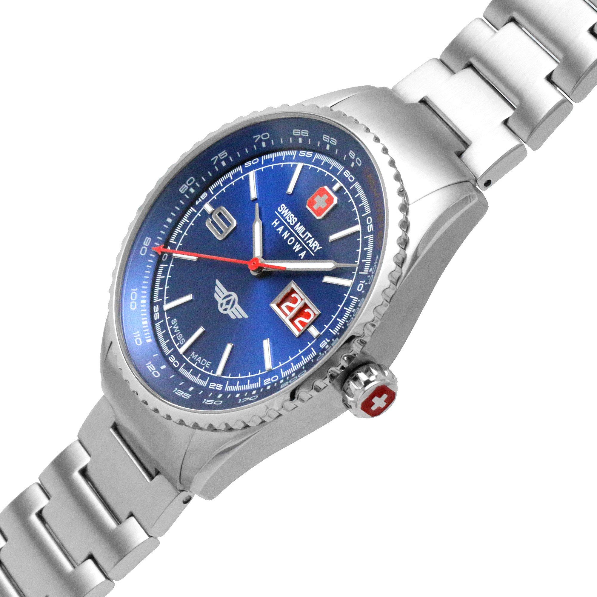 Slvr - Swiss Military Hanowa - Stainless Steel Sports Analogue Quartz Watch - 6