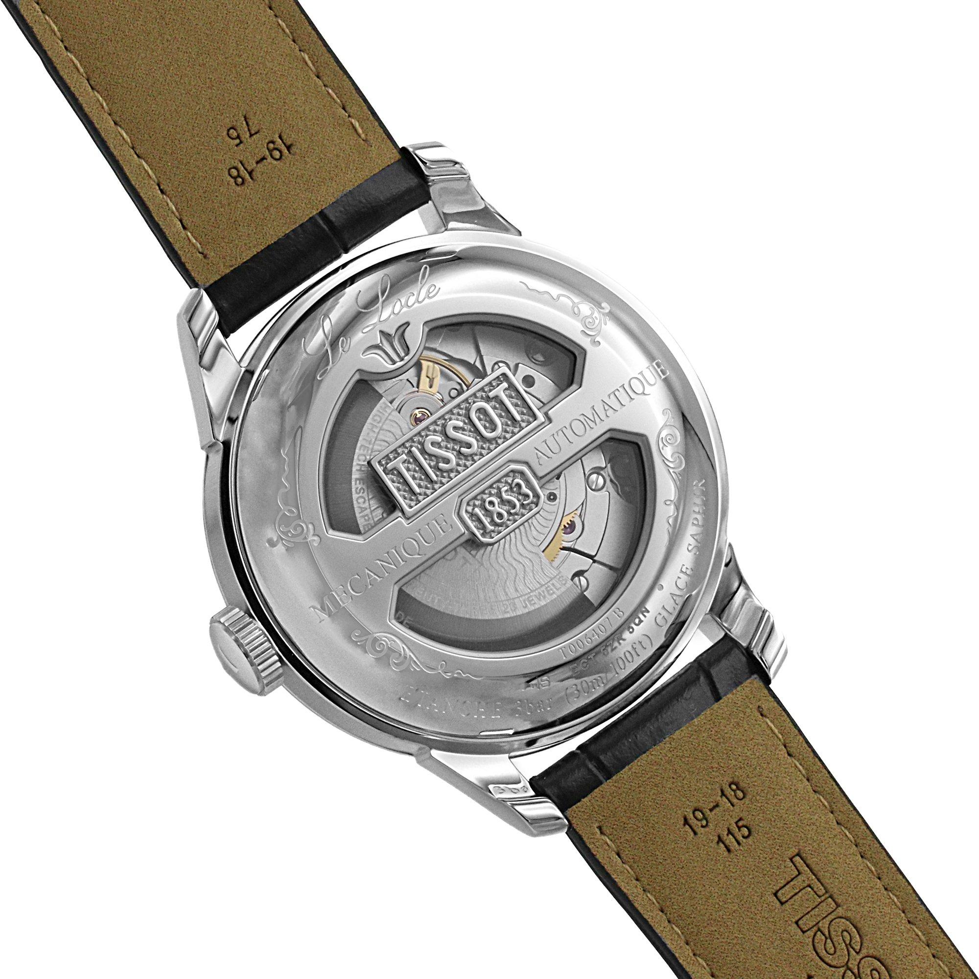 Black/Black - Tissot - Men's Le Locle Auto Analogue Watches - 4