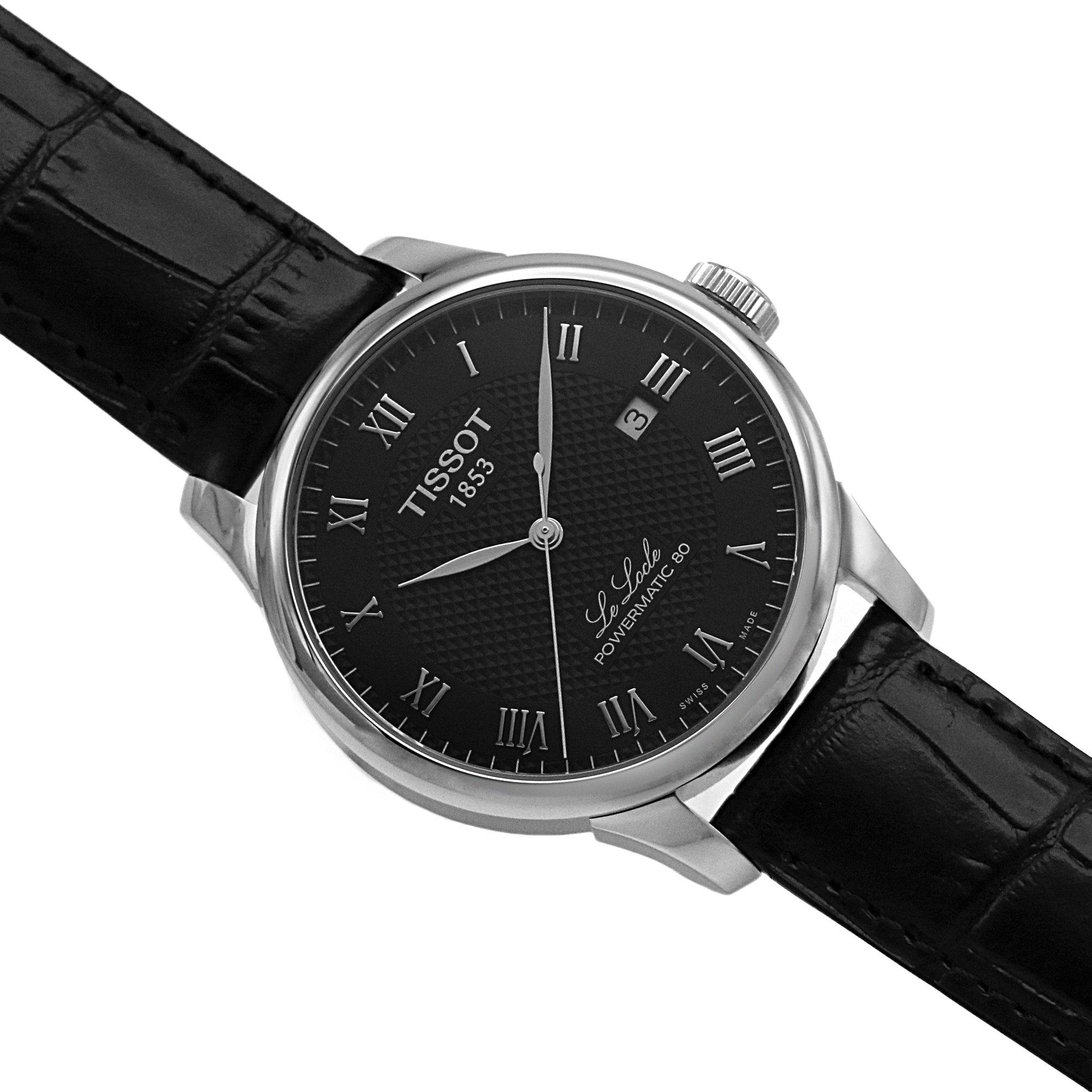 Black/Black - Tissot - Men's Le Locle Auto Analogue Watches - 5