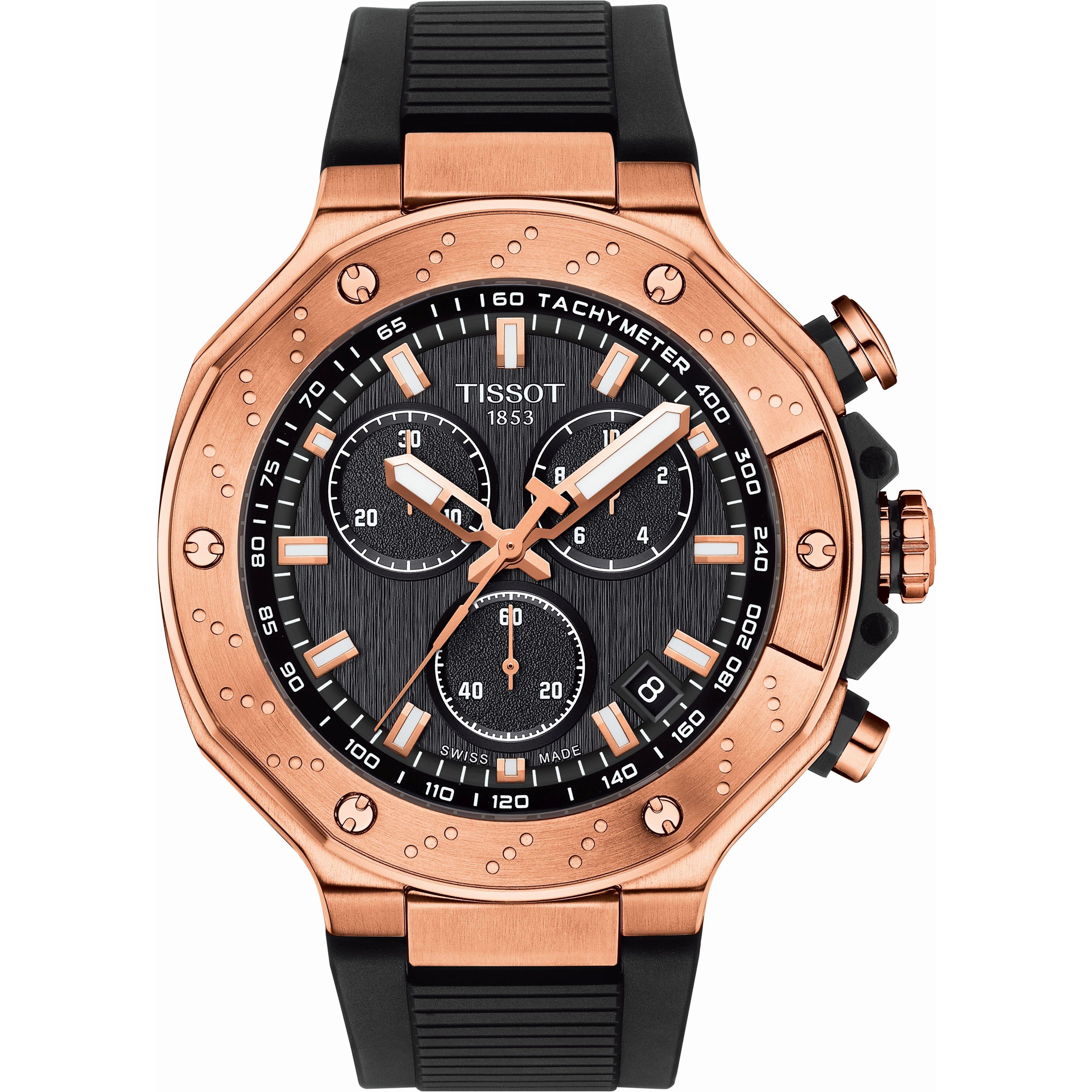Tissot Men's Analogue Quartz Watch - Black/Black - 45mm