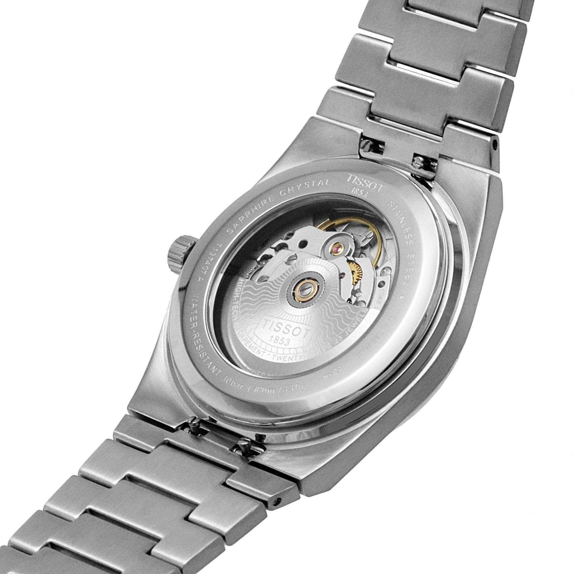 Green/Steel - Tissot - Men's PRX Automatic Analogue Watch - 7