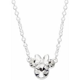Disney Mickey and Minnie Sterling Silver Fashion Necklace
