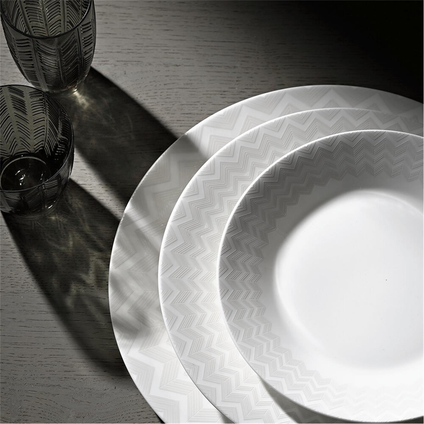 White - Missoni Home Collection - Zag Dessert Plate - Set of 6 - 4