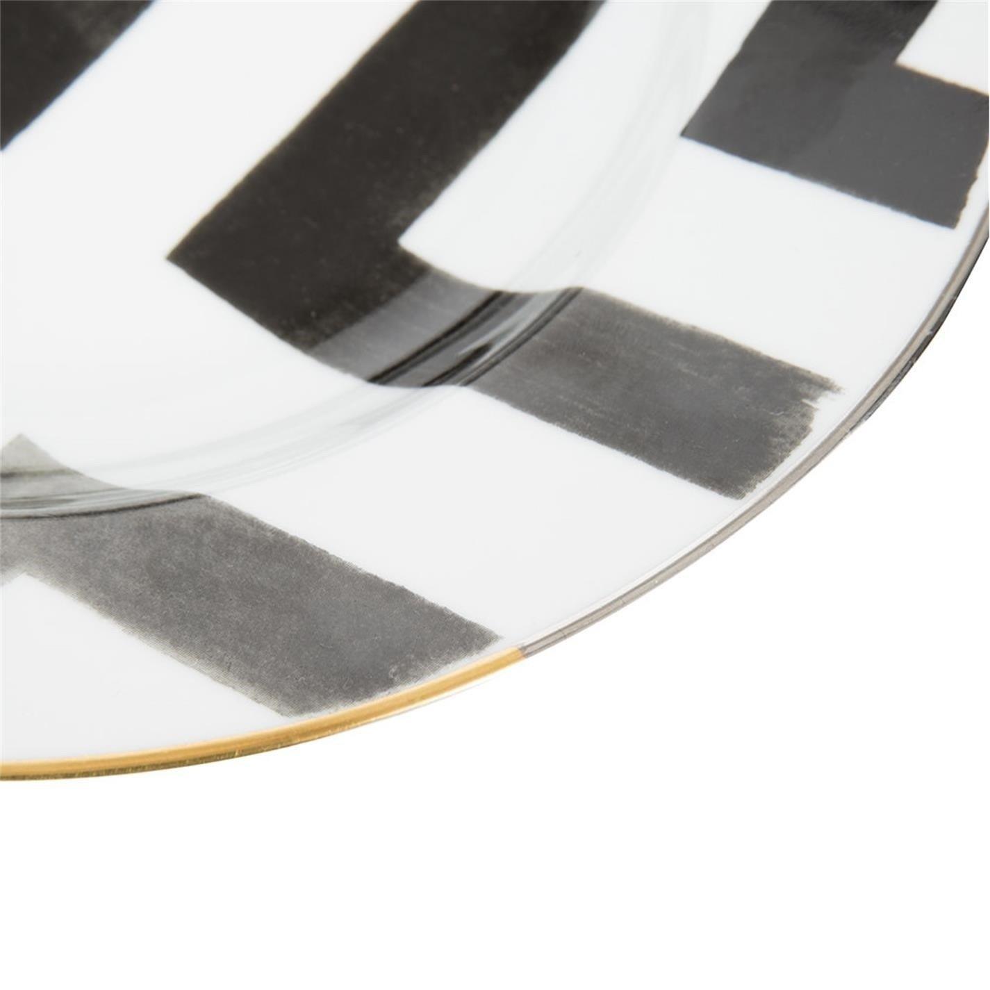 White/Black - Christian Lacroix - Sol Y Sombra Soup Plate - Set of 4 - 4