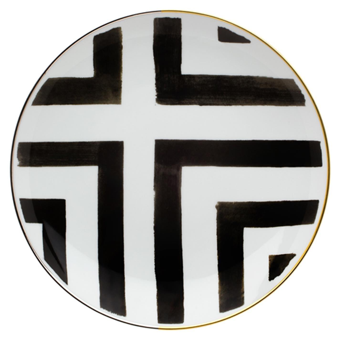 White/Black - Christian Lacroix - Sol Y Sombra Dinner Plate - Set of 4 - 2