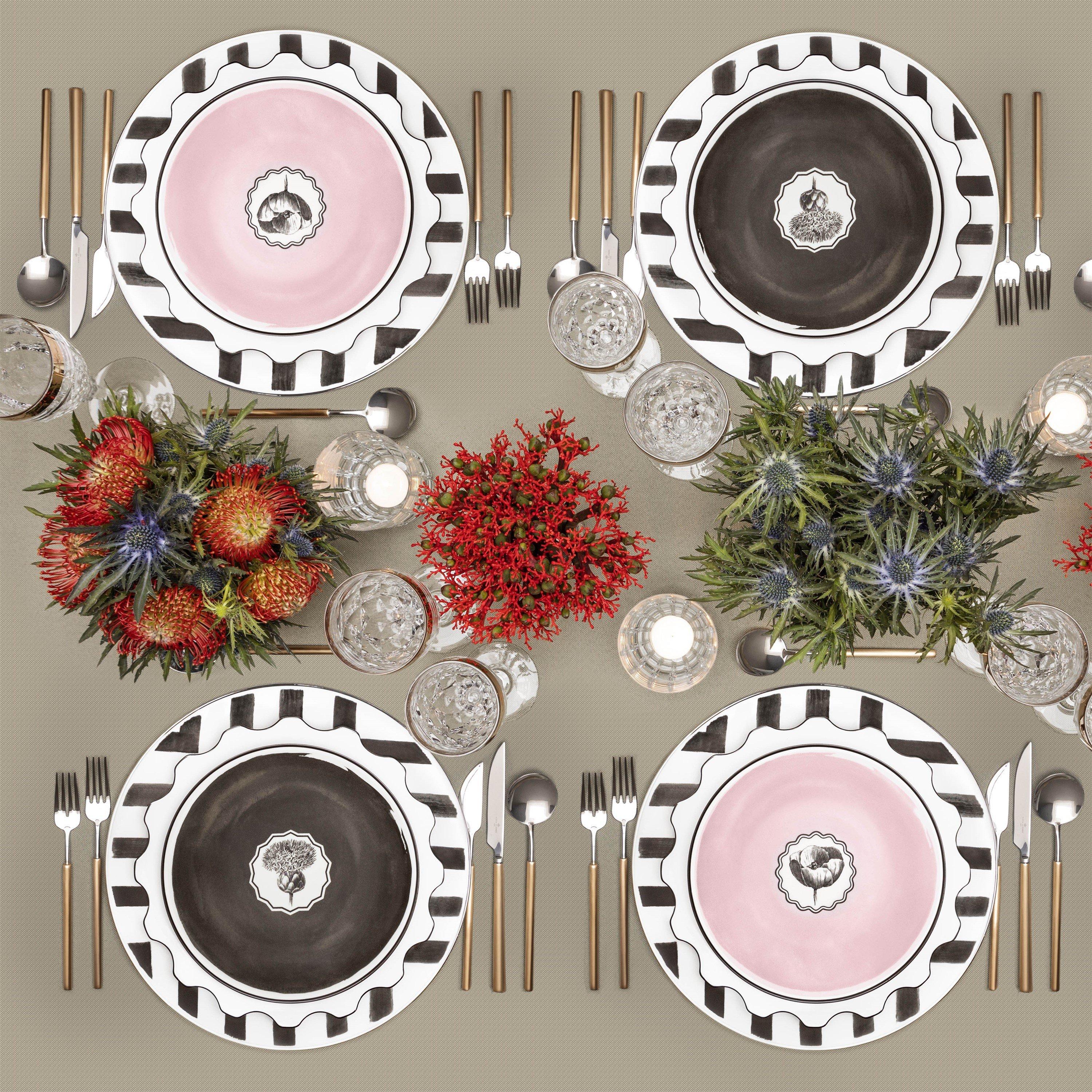 Pink - Christian Lacroix - Herbariae Dessert Plate - Set Of 4 - 4