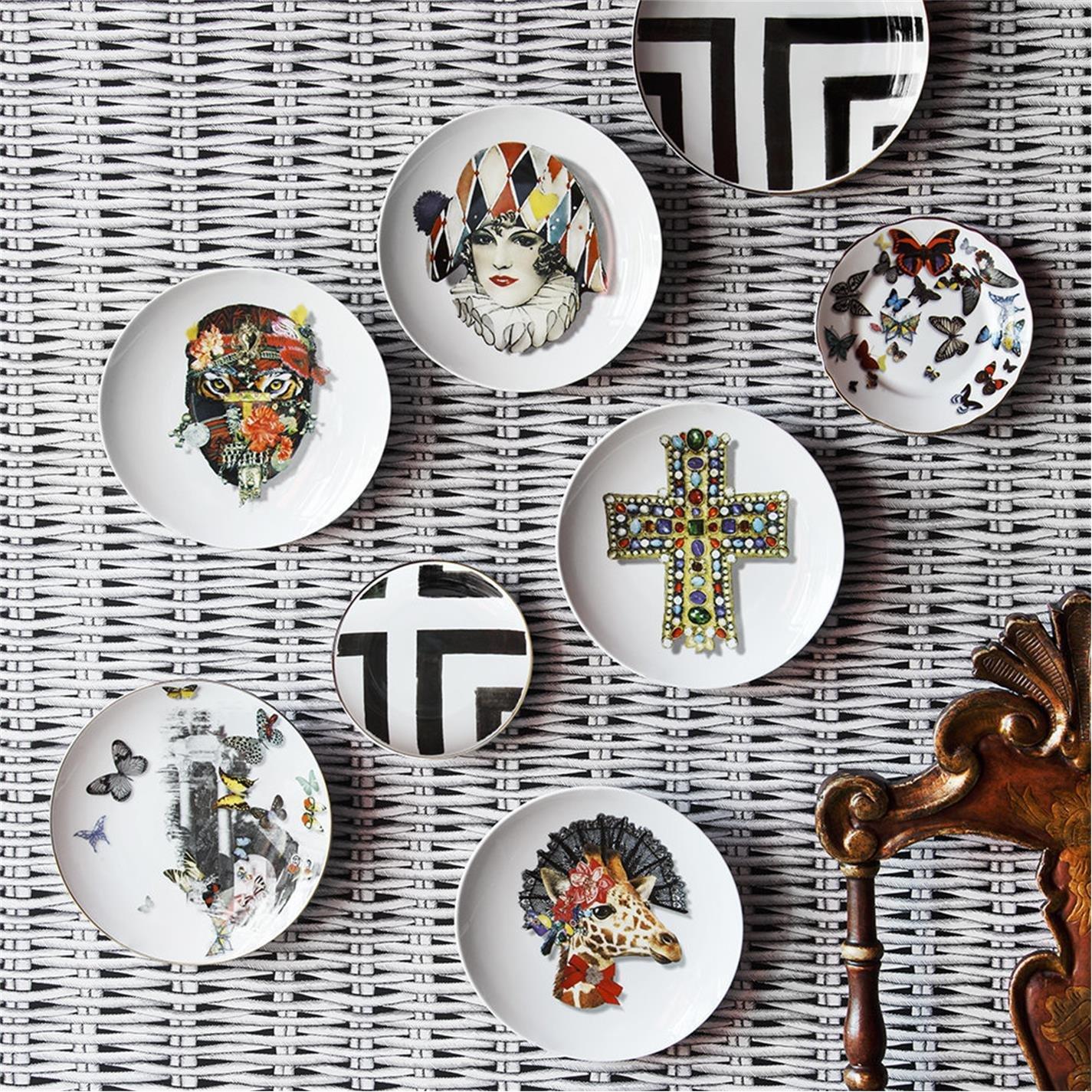 White/Black - Christian Lacroix - Sol Y Sombra Bread and Butter Plate - Set of 4 - 3