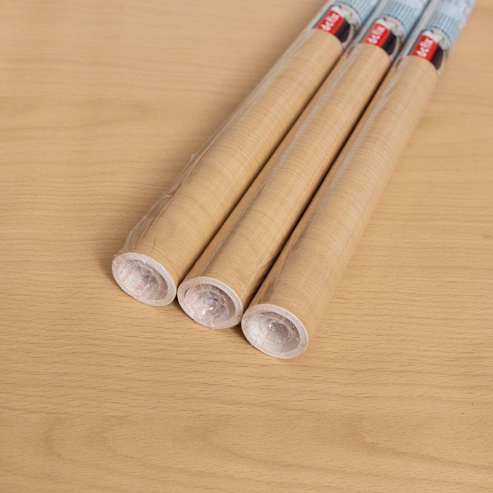 Brown - D C Fix - dc fix Tirol Beech Self Adhesive Vinyl Pack 3 - 1
