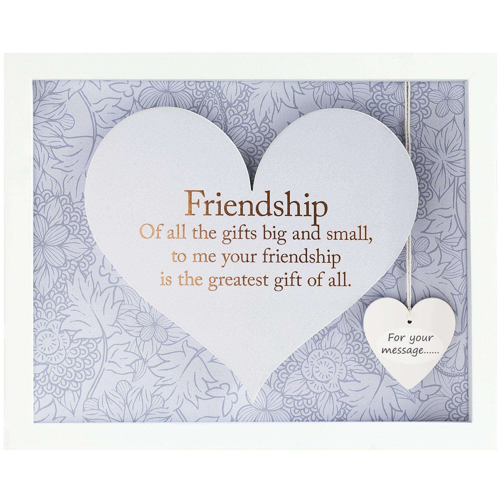 White - Said With Sentiment - 7603 - Friendship Heart Frame