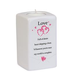 Said With Sentiment 7204 - Love Square Tea Light Holder