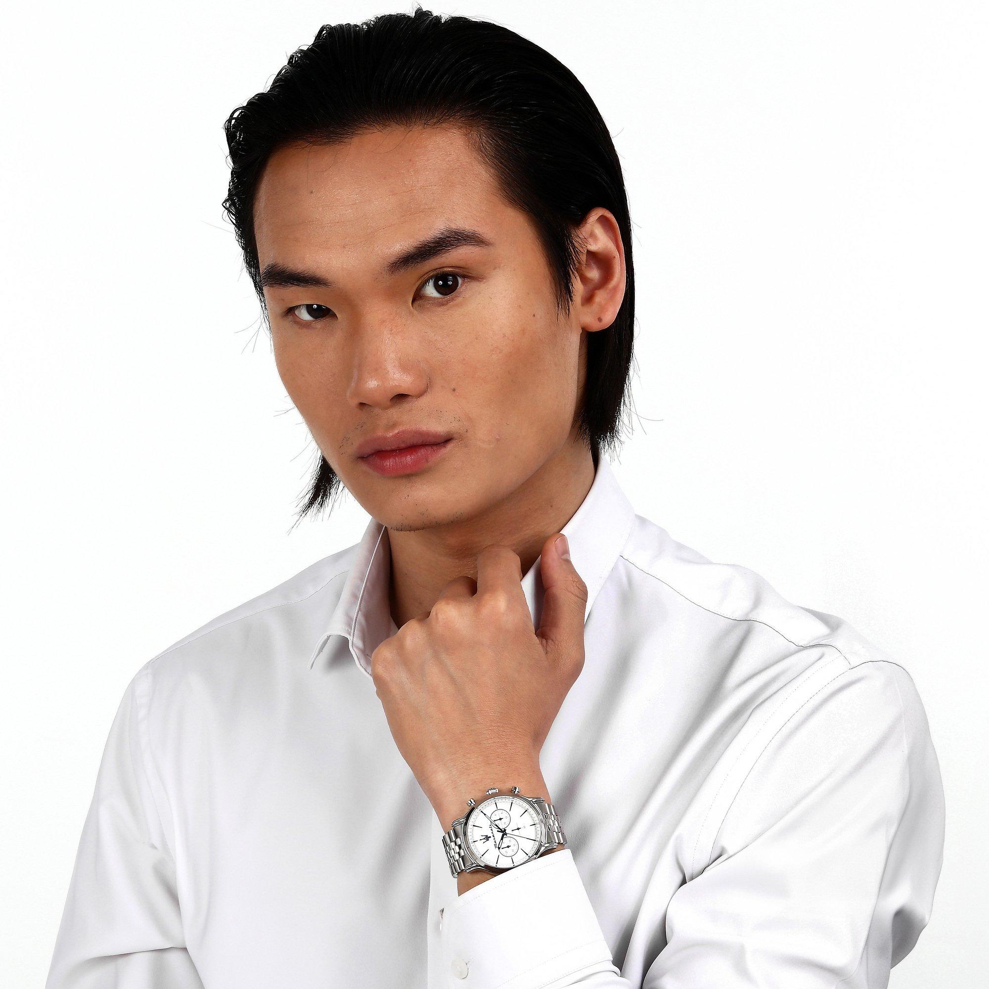 Silver - Maserati - Men's Epoca Analogue Quartz Watch - 4