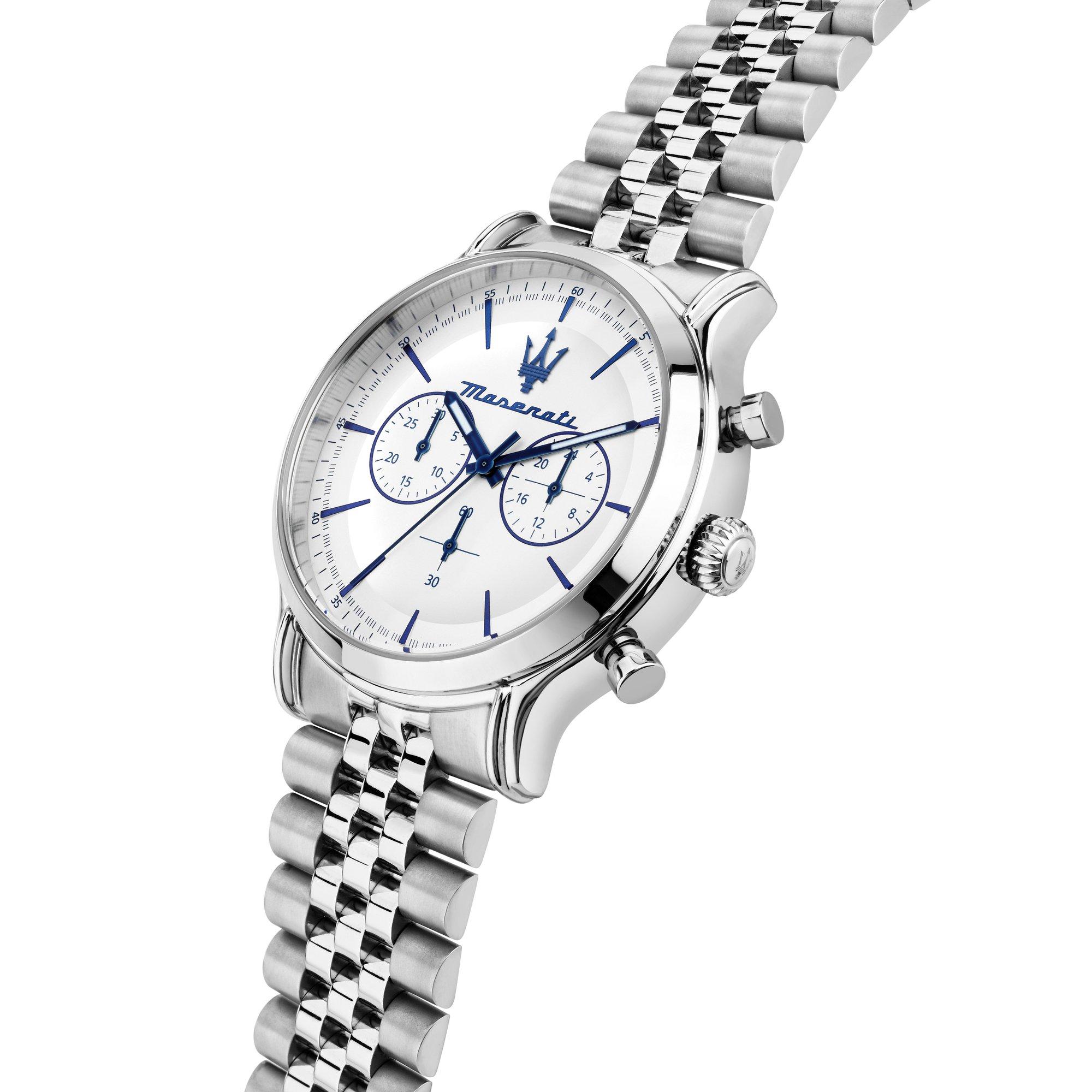 Silver - Maserati - Men's Epoca Analogue Quartz Watch - 5